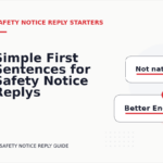 Simple First Sentences for Safety Notice Replys
