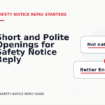 Short and Polite Openings for Safety Notice Reply English