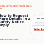 How to Request More Details in a Safety Notice Reply