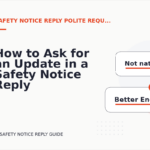 How to Ask for an Update in a Safety Notice Reply