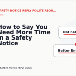 How to Say You Need More Time in a Safety Notice Reply