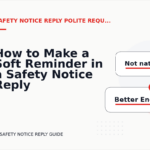 How to Make a Soft Reminder in a Safety Notice Reply