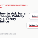 How to Ask for a Change Politely in a Safety Notice Reply