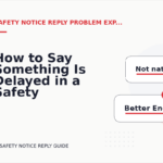 How to Say Something Is Delayed in a Safety Notice Reply
