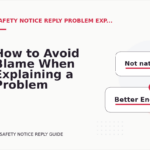 How to Avoid Blame When Explaining a Problem in Safety Notice Reply English