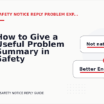How to Give a Useful Problem Summary in Safety Notice Reply English