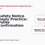 Safety Notice Reply Practice: Polite Confirmation Examples