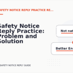 Safety Notice Reply Practice: Problem and Solution Replies
