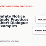 Safety Notice Reply Practice: Short Dialogue Examples