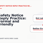 Safety Notice Reply Practice: Formal and Friendly Versions