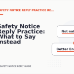 Safety Notice Reply Practice: What to Say Instead