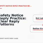 Safety Notice Reply Practice: Clear Reply Patterns