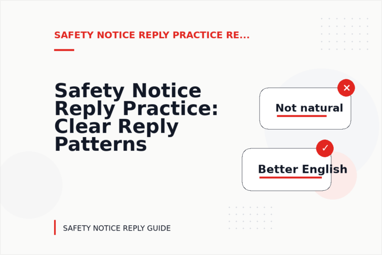 Safety Notice Reply Practice: Clear Reply Patterns