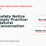 Safety Notice Reply Practice: Natural Conversation Lines