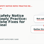 Safety Notice Reply Practice: Tone Fixes for Real Situations