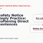 Safety Notice Reply Practice: Softening Direct Sentences