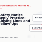Safety Notice Reply Practice: Closing Lines and Follow-Ups